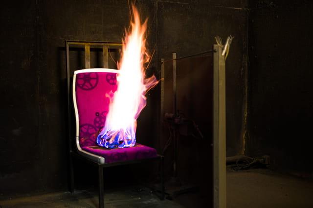 Train Seat Fire Testing